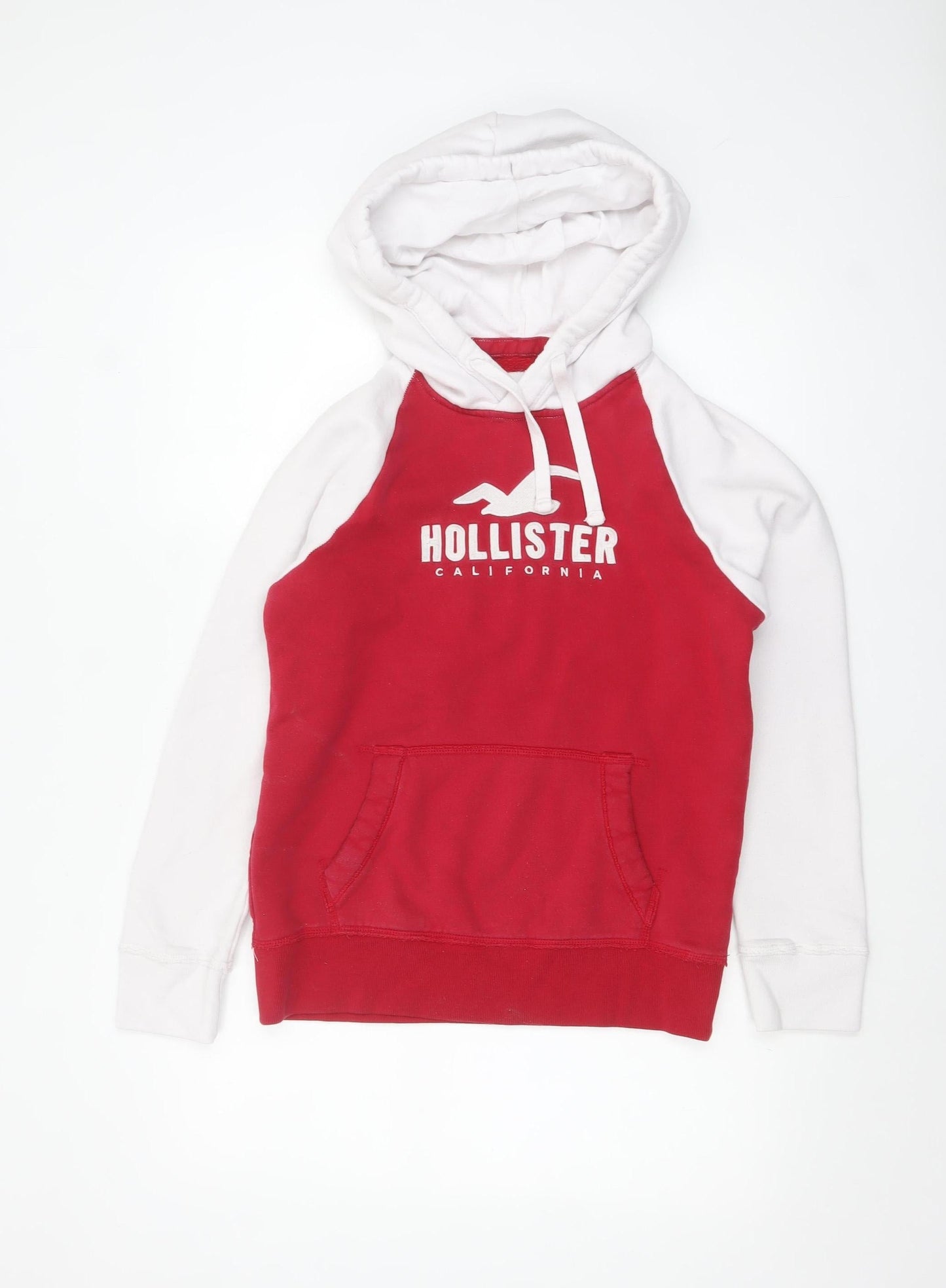 Mens UK Size XS Hollister Red Pullover Hoodie