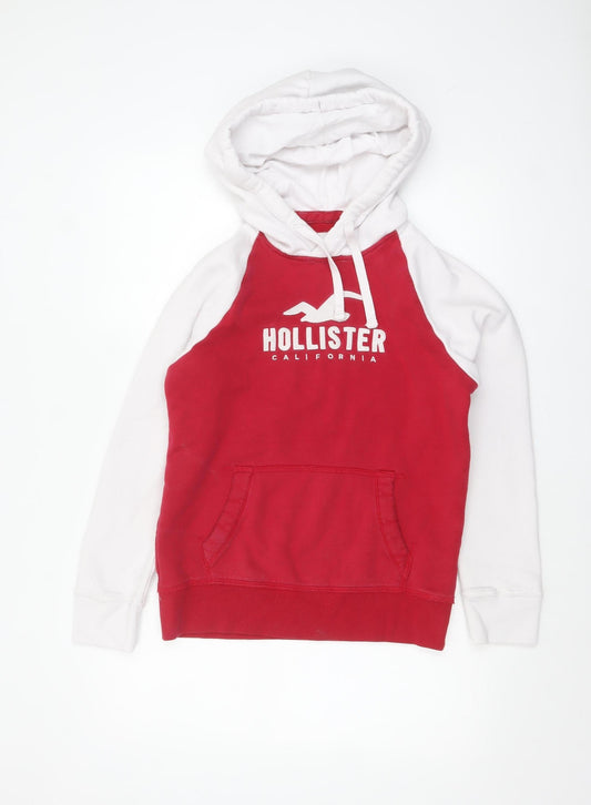 Mens UK Size XS Hollister Red Pullover Hoodie