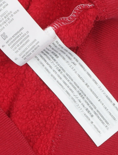 Mens UK Size XS Hollister Red Pullover Hoodie