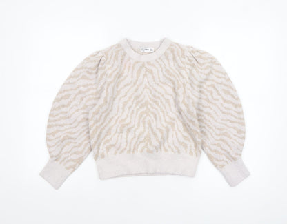 Womens UK Size L MNG Beige Pullover Jumper
