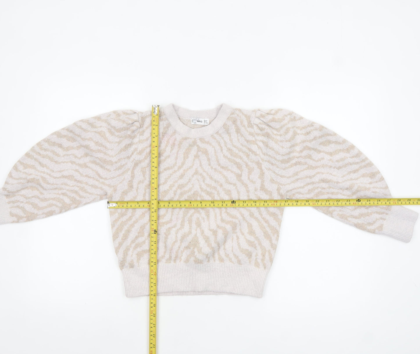 Womens UK Size L MNG Beige Pullover Jumper