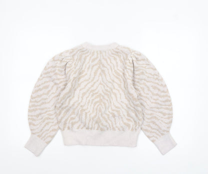 Womens UK Size L MNG Beige Pullover Jumper