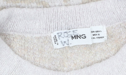 Womens UK Size L MNG Beige Pullover Jumper