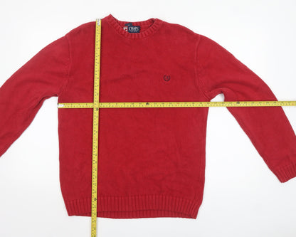 Mens UK Size S Chaps Red Pullover Jumper