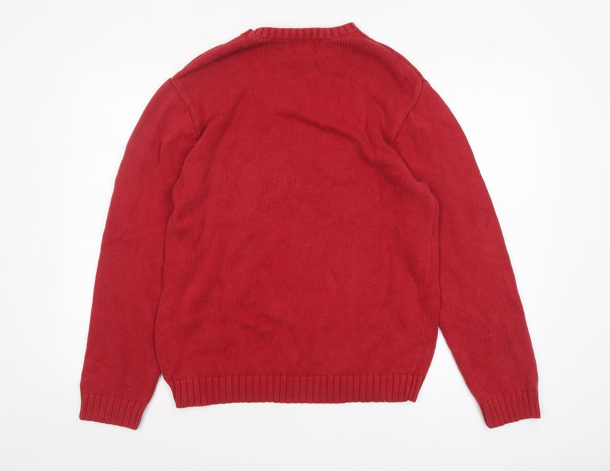 Mens UK Size S Chaps Red Pullover Jumper