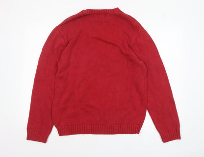 Mens UK Size S Chaps Red Pullover Jumper
