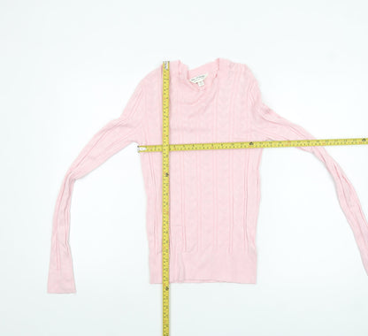Womens UK Size 10 Miss Selfridge Pink Pullover Jumper