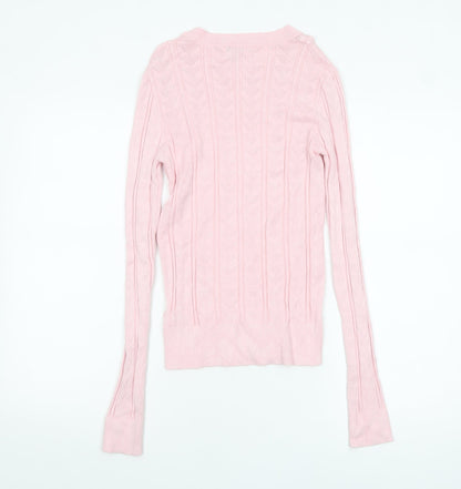 Womens UK Size 10 Miss Selfridge Pink Pullover Jumper
