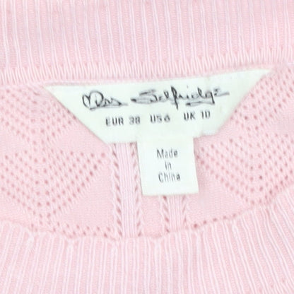 Womens UK Size 10 Miss Selfridge Pink Pullover Jumper