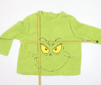 The Grinch Womens Green Fleece Pyjama Top 2XL Plus Size Winter