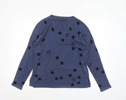 Womens UK Size 12 Marks and Spencer Blue Pullover Jumper
