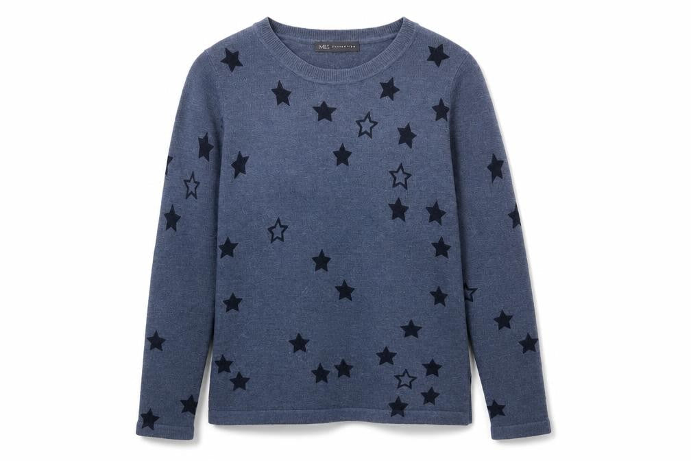 Womens UK Size 12 Marks and Spencer Blue Pullover Jumper