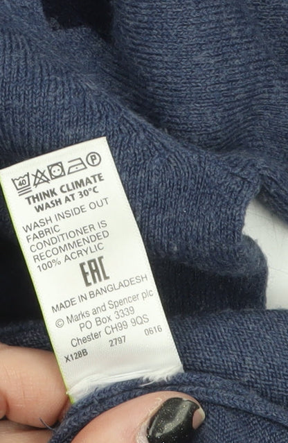 Womens UK Size 12 Marks and Spencer Blue Pullover Jumper