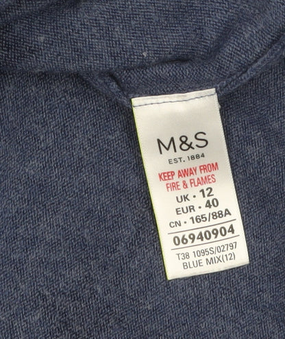 Womens UK Size 12 Marks and Spencer Blue Pullover Jumper