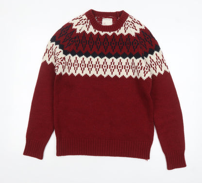 Mens UK Size S Burton Red Pullover Jumper