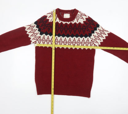 Mens UK Size S Burton Red Pullover Jumper