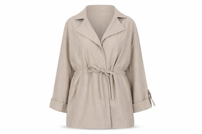 Roman Women’s Beige Mid-Length Belted Trench Coat Size 16