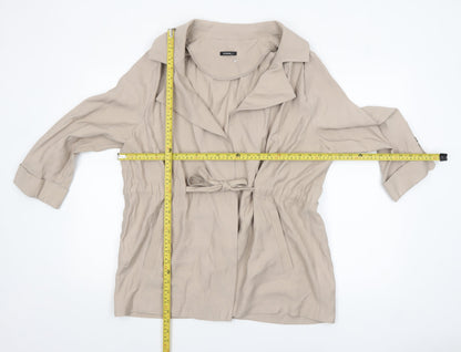 Roman Women’s Beige Mid-Length Belted Trench Coat Size 16