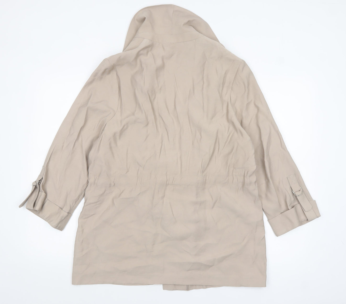 Roman Women’s Beige Mid-Length Belted Trench Coat Size 16