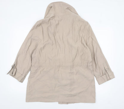 Roman Women’s Beige Mid-Length Belted Trench Coat Size 16