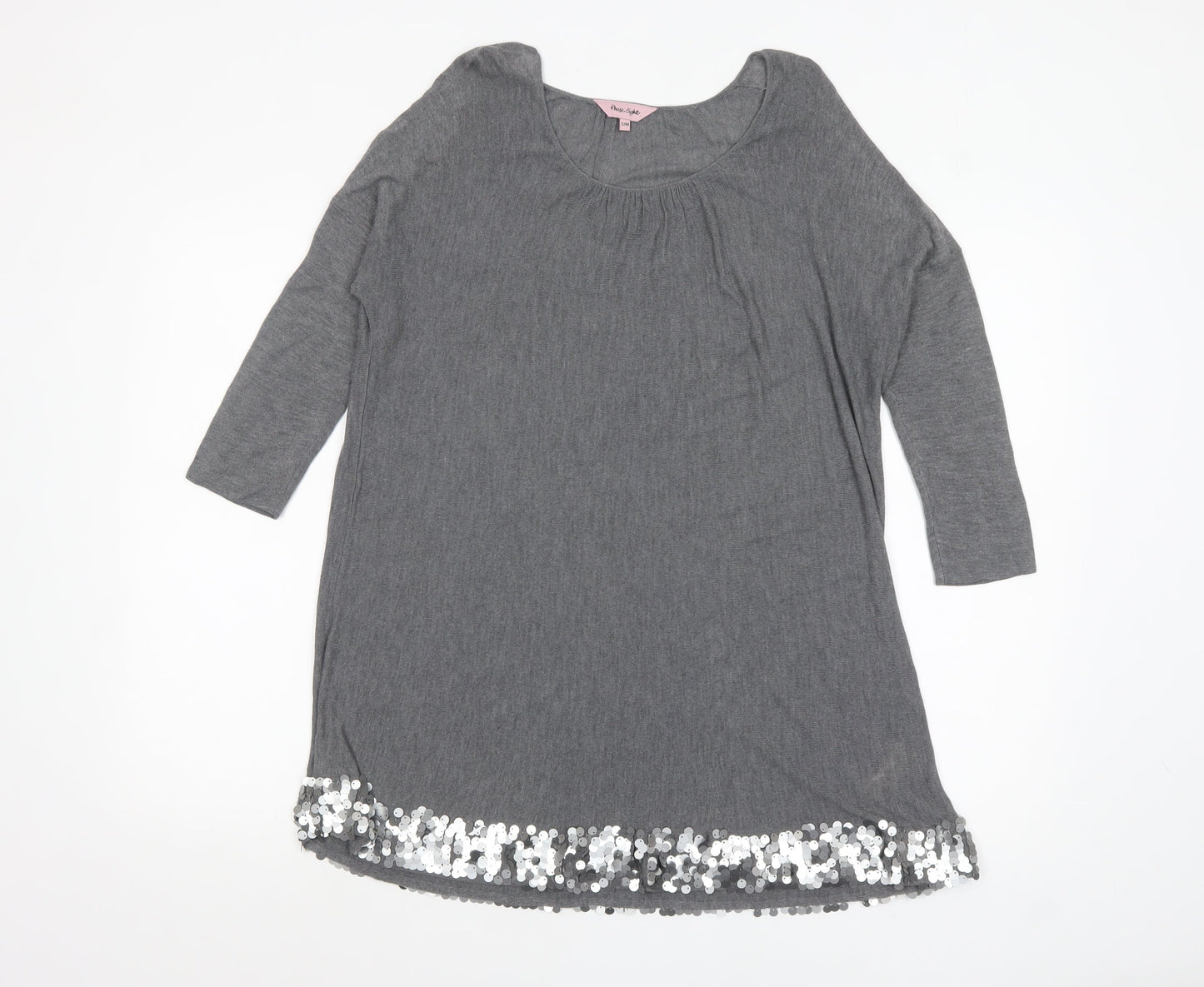 Womens UK Size S Phase Eight Grey Tunic T-Shirt