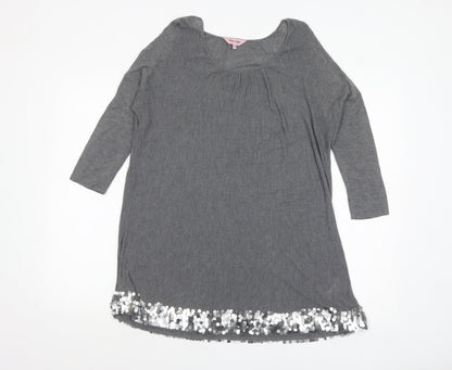 Womens UK Size S Phase Eight Grey Tunic T-Shirt