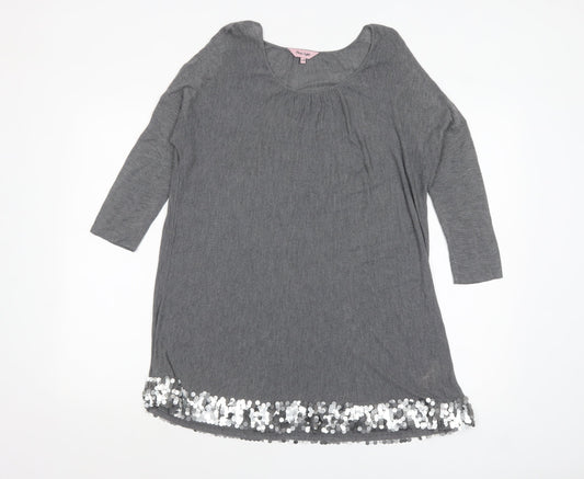 Womens UK Size S Phase Eight Grey Tunic T-Shirt