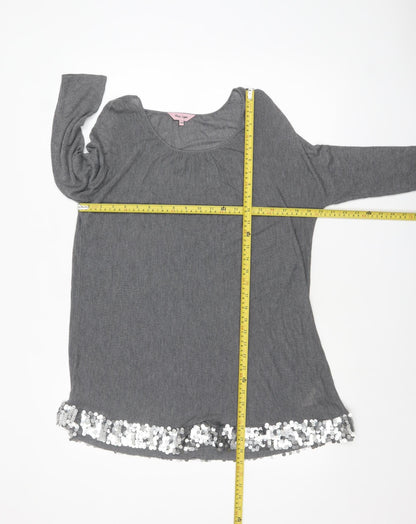 Womens UK Size S Phase Eight Grey Tunic T-Shirt