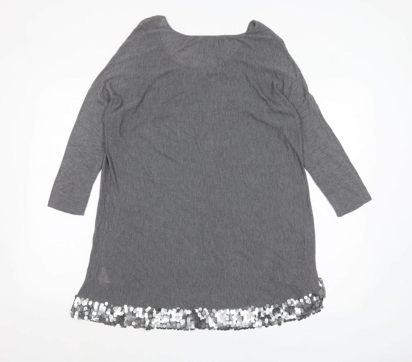 Womens UK Size S Phase Eight Grey Tunic T-Shirt