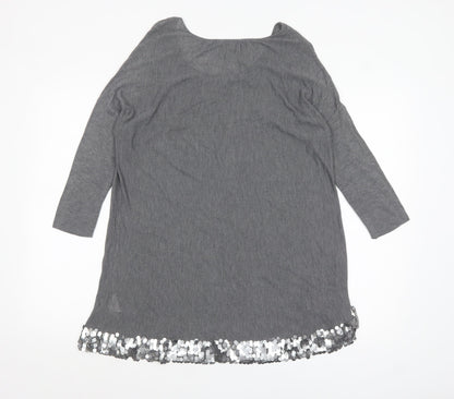 Womens UK Size S Phase Eight Grey Tunic T-Shirt