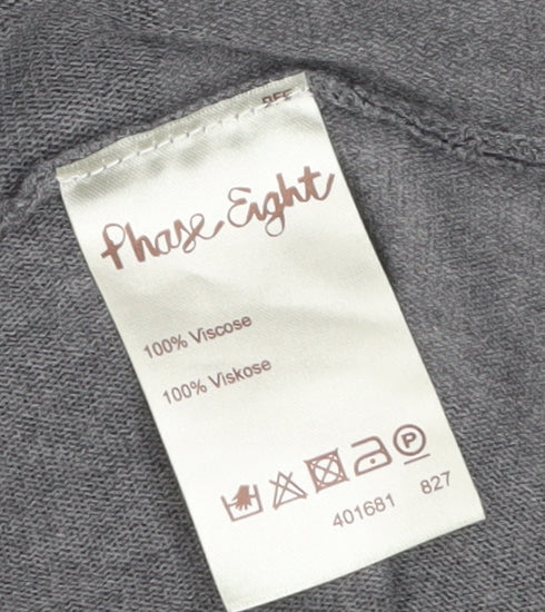Womens UK Size S Phase Eight Grey Tunic T-Shirt