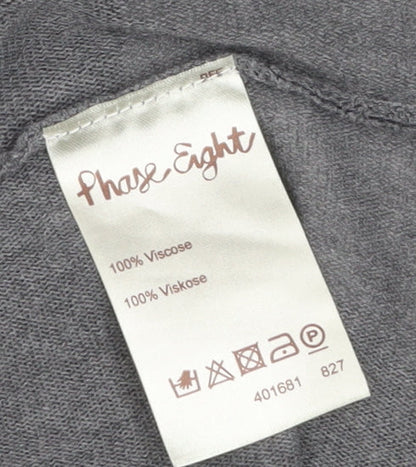 Womens UK Size S Phase Eight Grey Tunic T-Shirt
