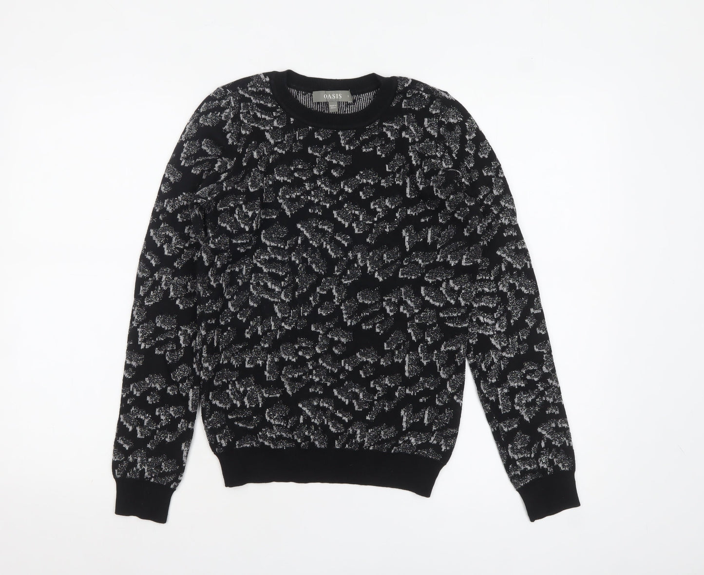 Womens UK Size S Oasis Black Pullover Jumper