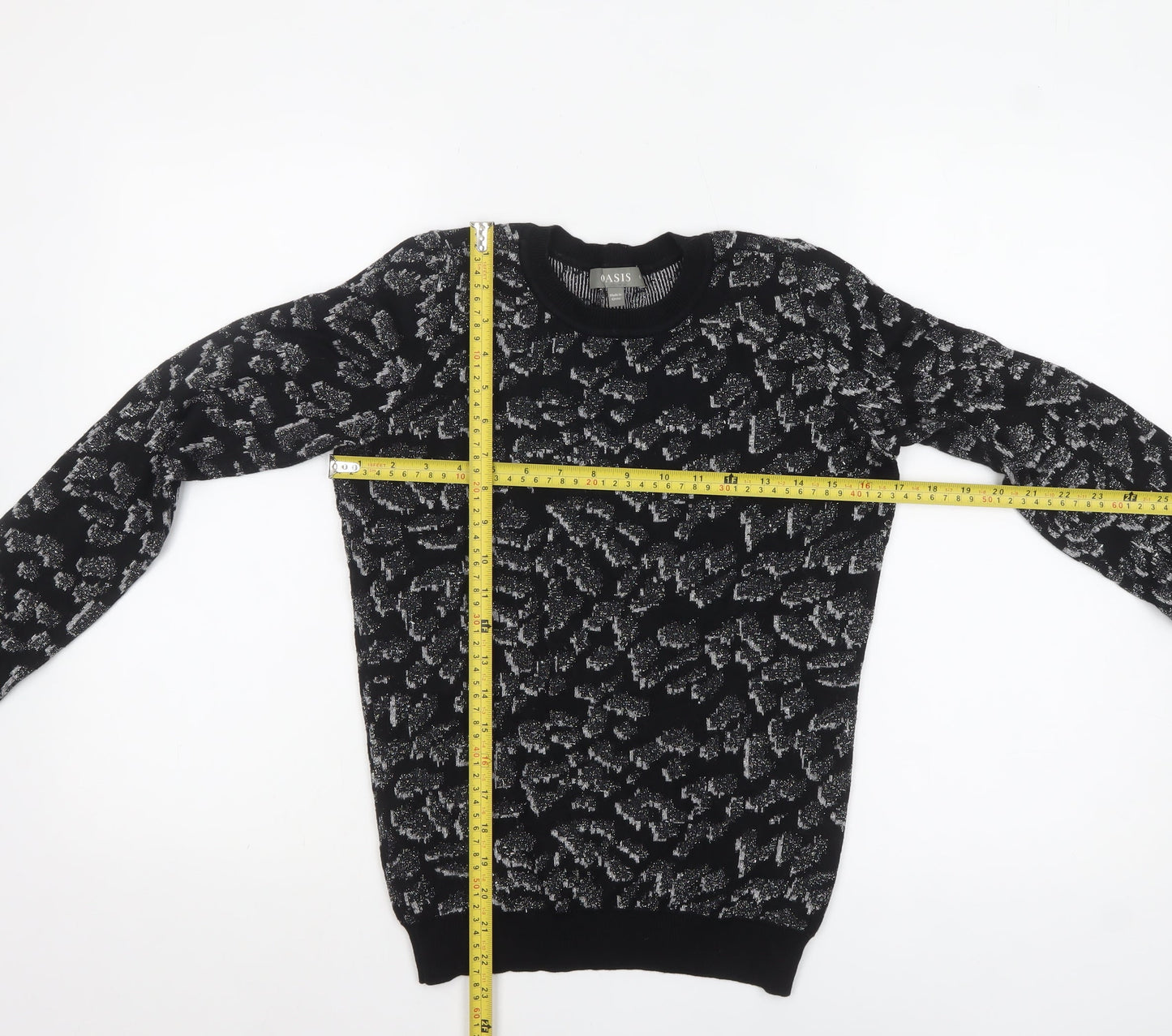 Womens UK Size S Oasis Black Pullover Jumper