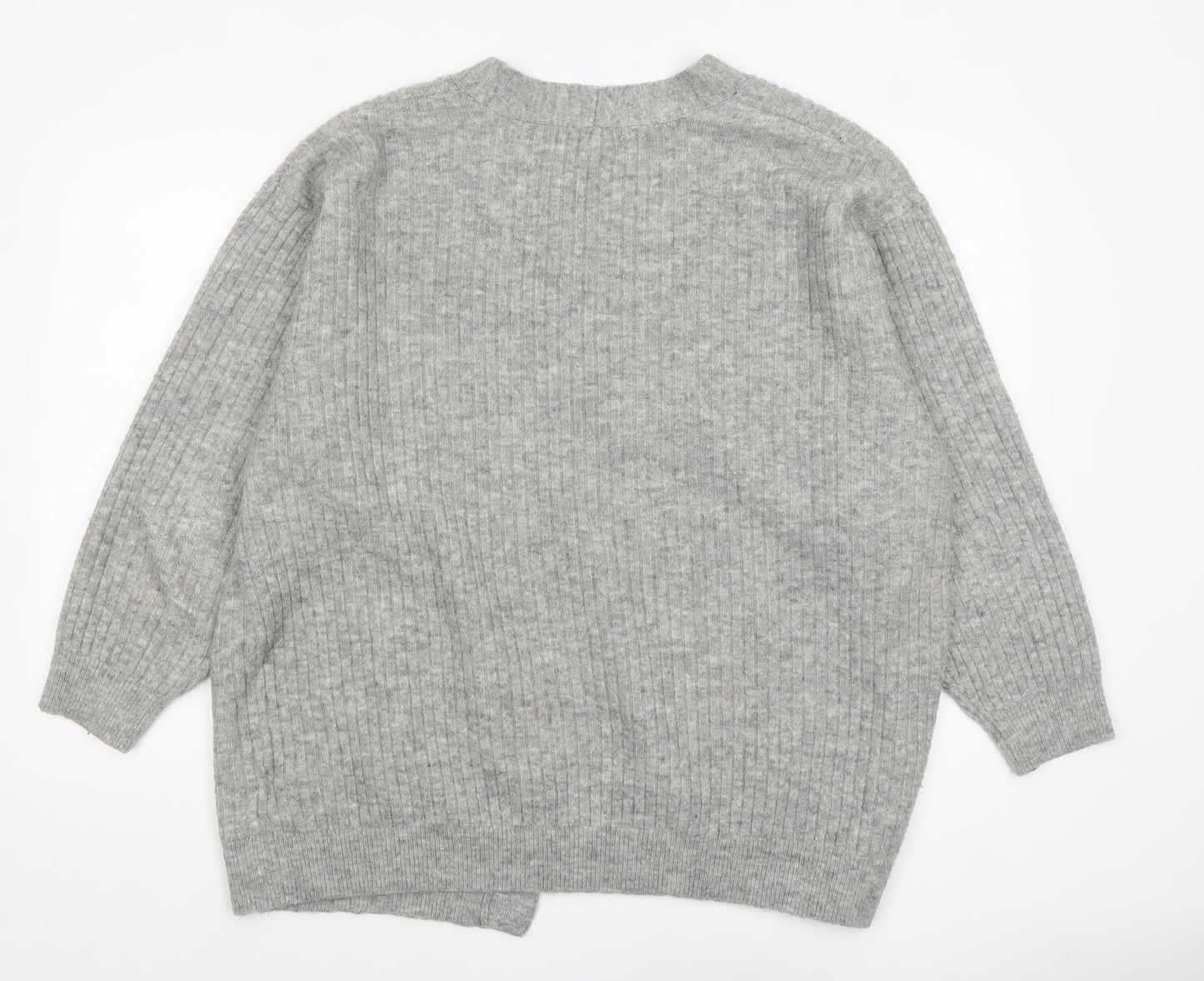 Womens UK Size L H&M Grey Cardigan Jumper