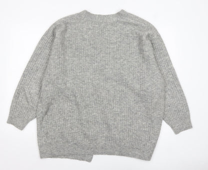 Womens UK Size L H&M Grey Cardigan Jumper