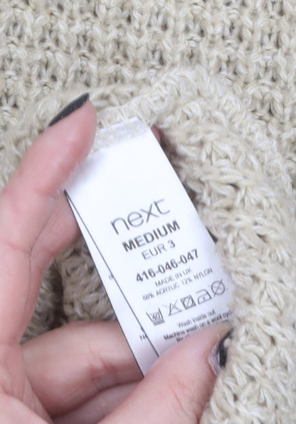Womens UK Size M NEXT Beige Pullover Jumper