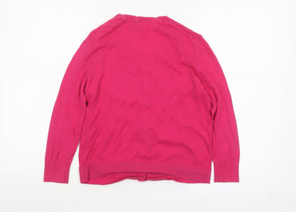 Womens UK Size S Gap Pink Cardigan Jumper