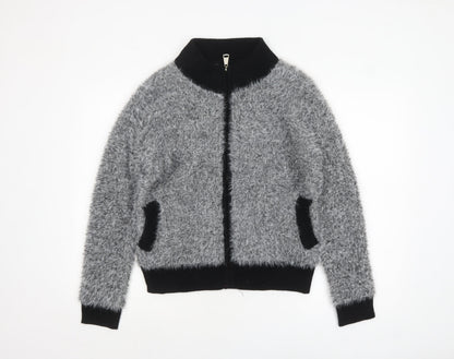 Womens UK Size S Katumi Grey Full Zip Jumper