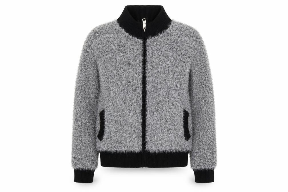 Womens UK Size S Katumi Grey Full Zip Jumper