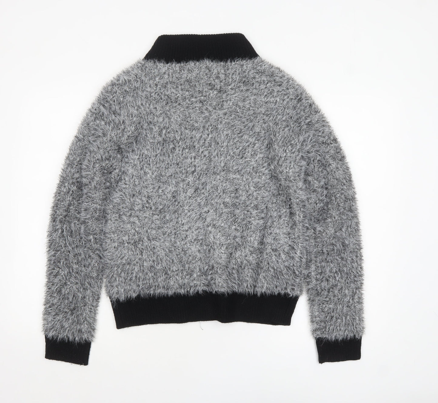 Womens UK Size S Katumi Grey Full Zip Jumper