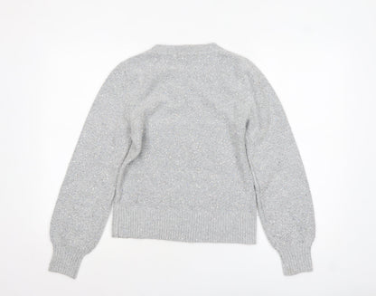 Womens UK Size XS Oasis Grey Pullover Jumper