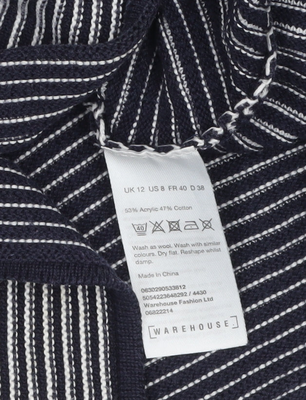 Womens UK Size 12 Warehouse Blue Pullover Jumper