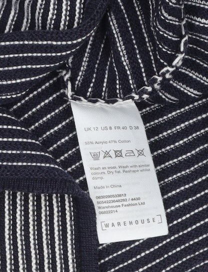 Womens UK Size 12 Warehouse Blue Pullover Jumper