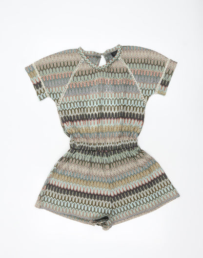Womens UK Size 6 Topshop One-Piece Multicoloured Playsuit