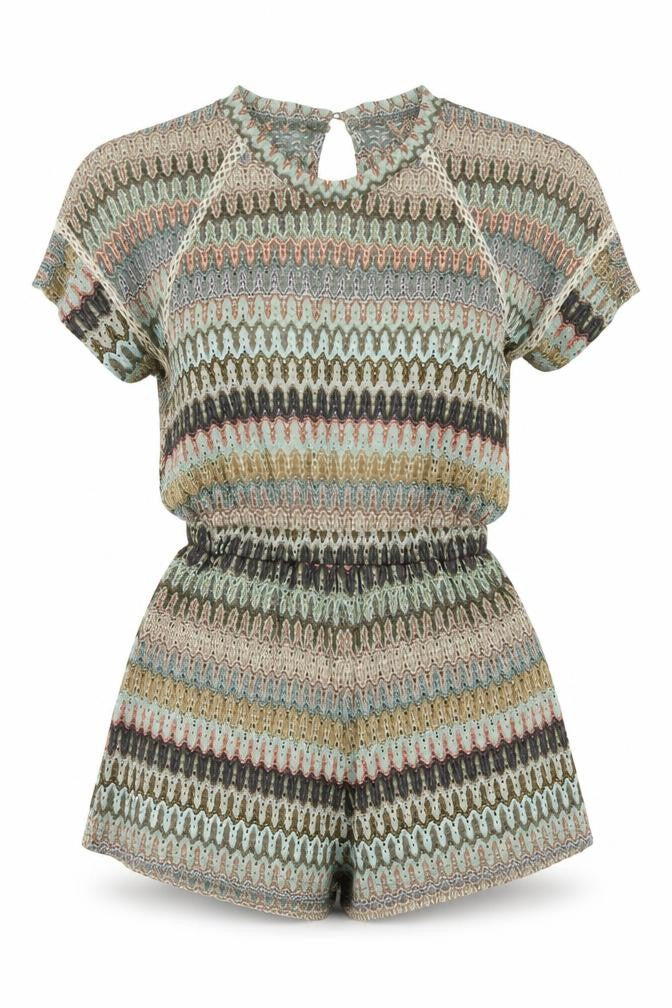 Womens UK Size 6 Topshop One-Piece Multicoloured Playsuit