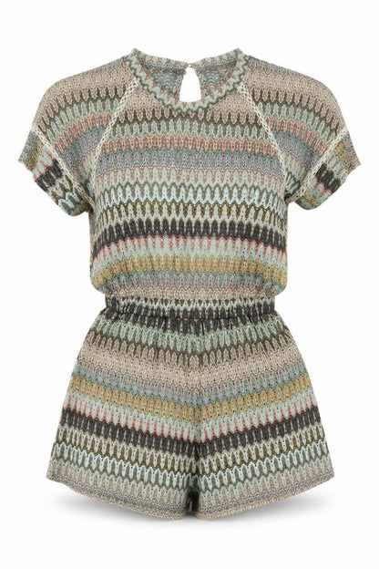 Womens UK Size 6 Topshop One-Piece Multicoloured Playsuit