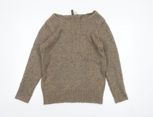 Womens UK Size 10 H&M Beige Pullover Jumper