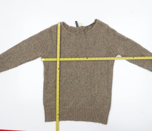 Womens UK Size 10 H&M Beige Pullover Jumper