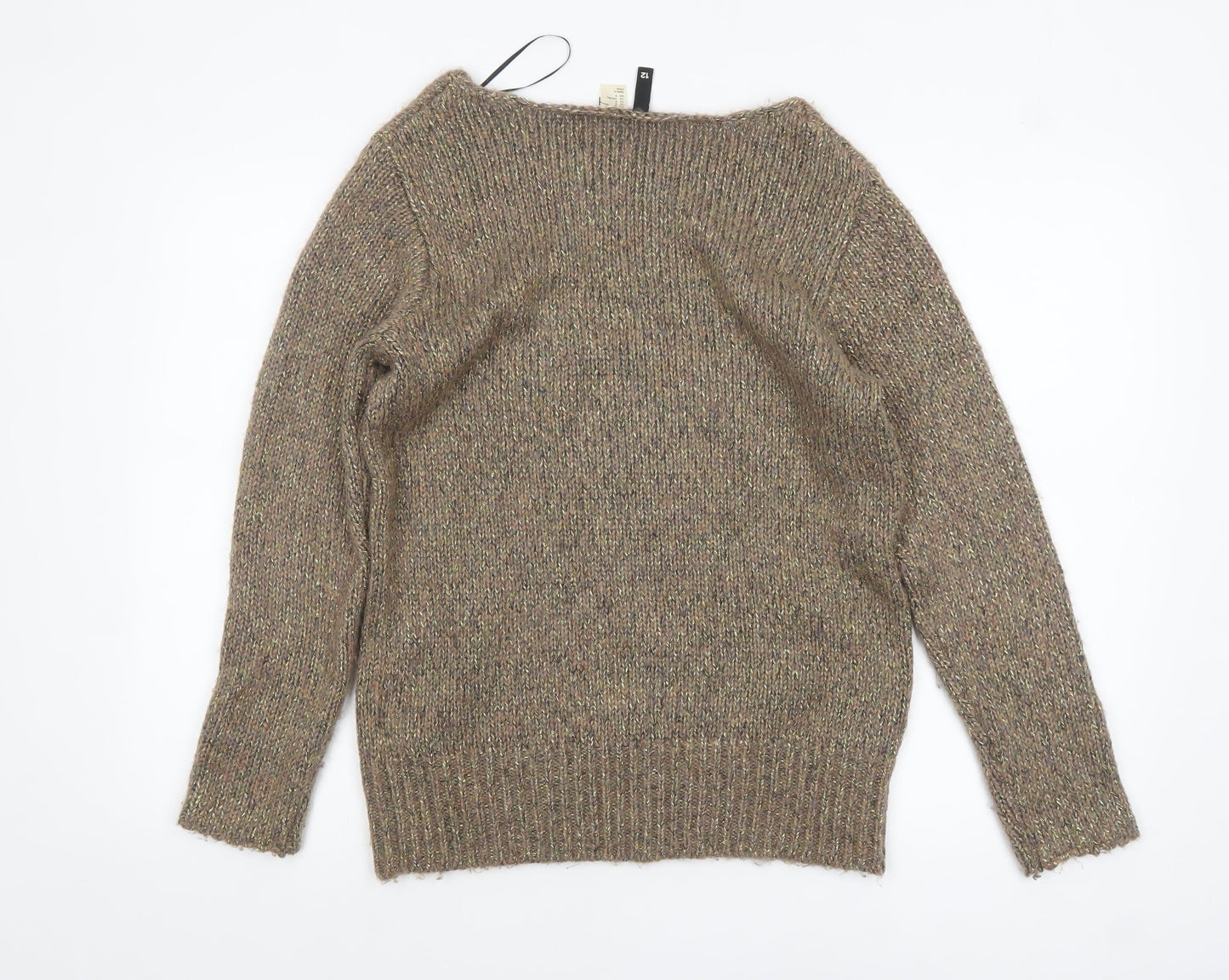 Womens UK Size 10 H&M Beige Pullover Jumper
